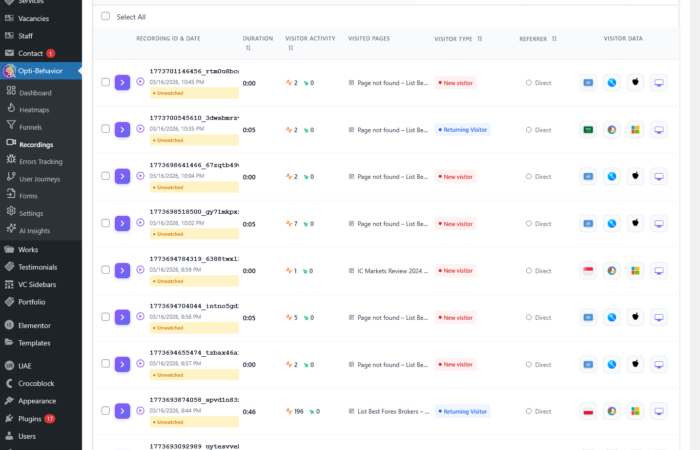 screenshot recordings