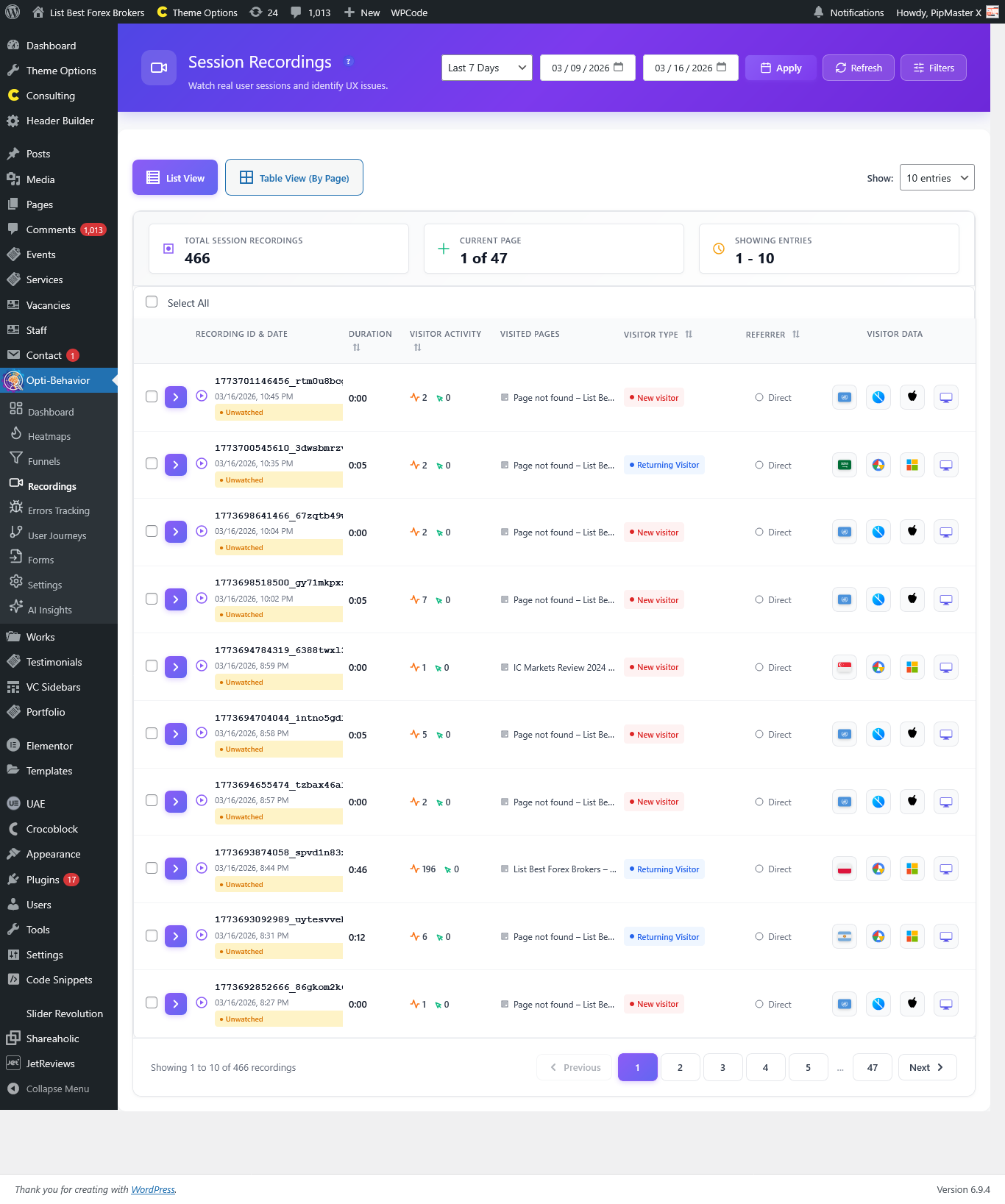 screenshot recordings