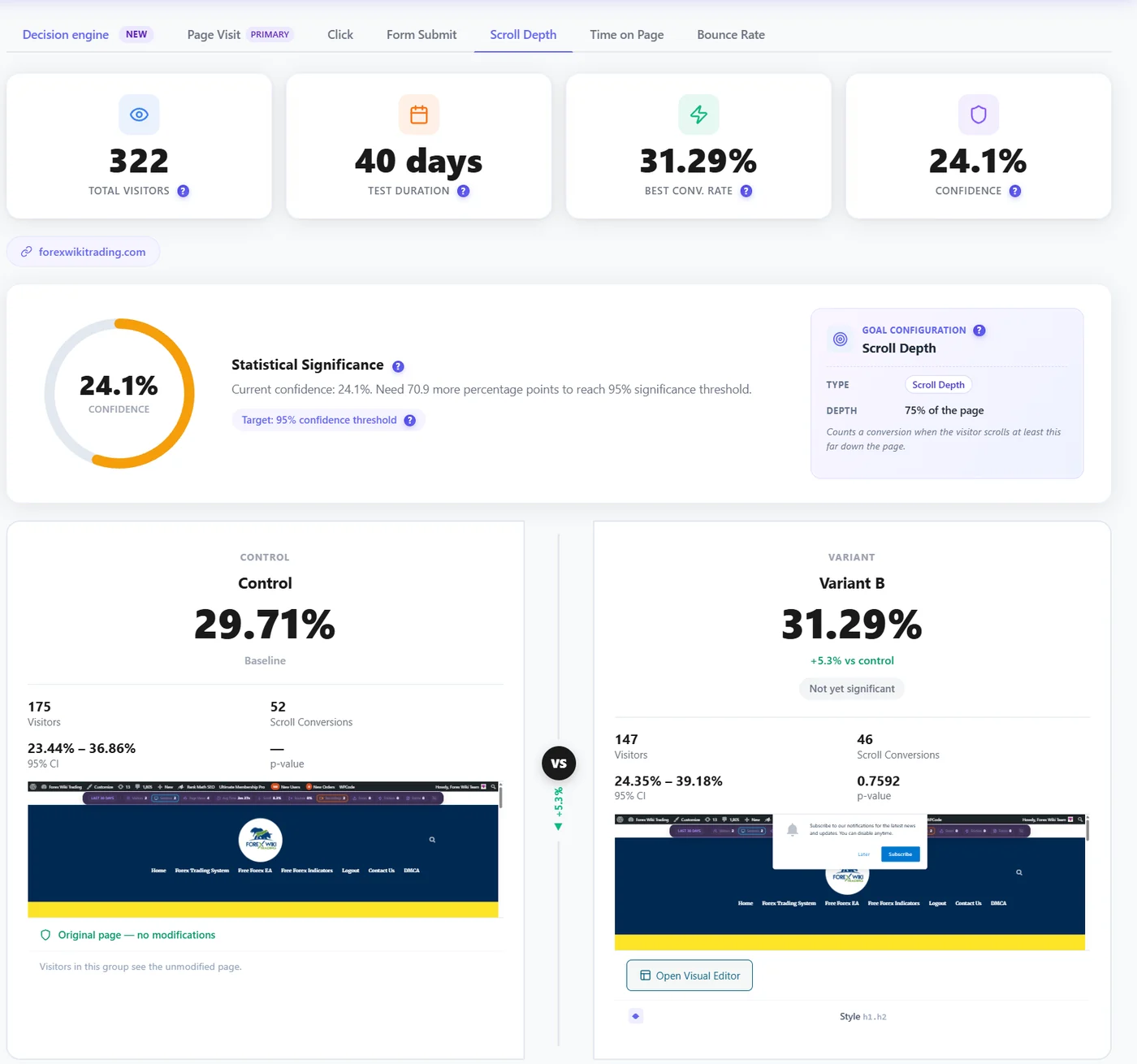 Microsoft clarity vs hotjar: a/B test results in WordPress, a feature missing from both Clarity and Hotjar