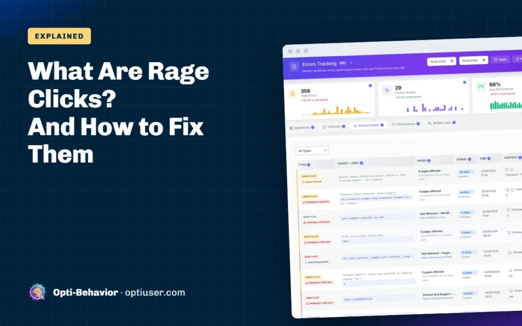 What Are Rage Clicks? And How to Fix Them - Opti-Behavior blog cover