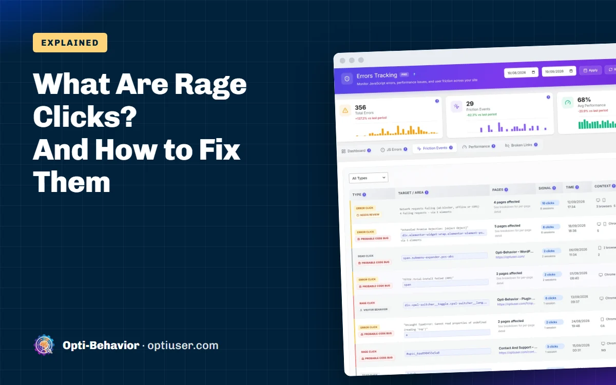 What Are Rage Clicks? And How to Fix Them - Opti-Behavior blog cover