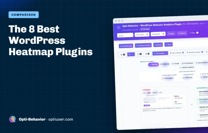 The 8 Best WordPress Heatmap Plugins - Opti-Behavior blog cover