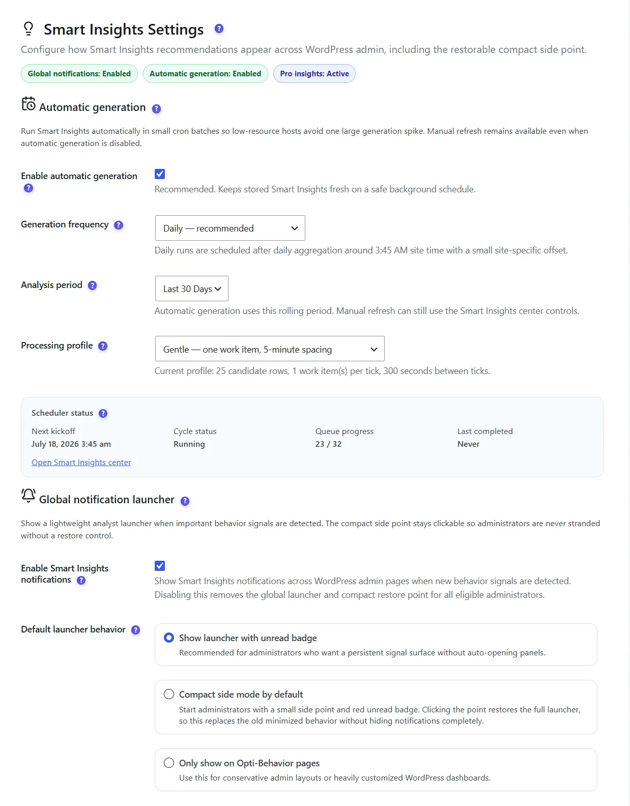 Filtres Smart Insights pour la catégorie de gravité et la confiance de l'état de la période Filtres Smart Insights pour la catégorie de gravité et la confiance de l'état de la période